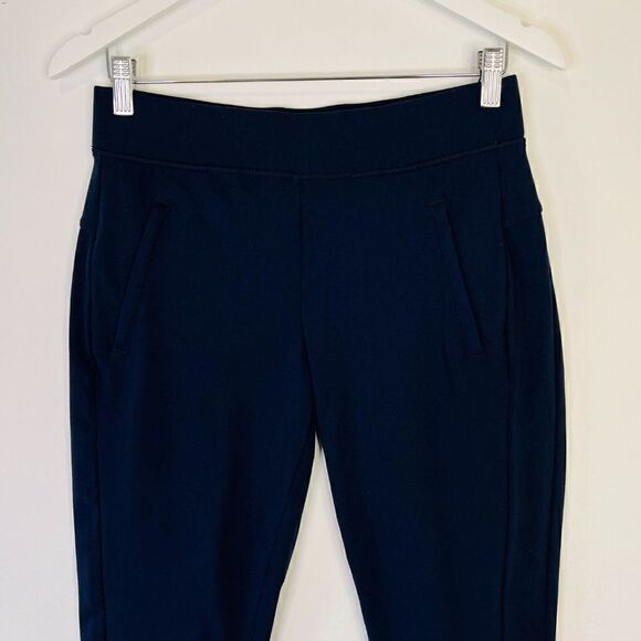 Athleta Modern Metro Navy Blue Stretchy Cropped Pants - Picture 4 of 9